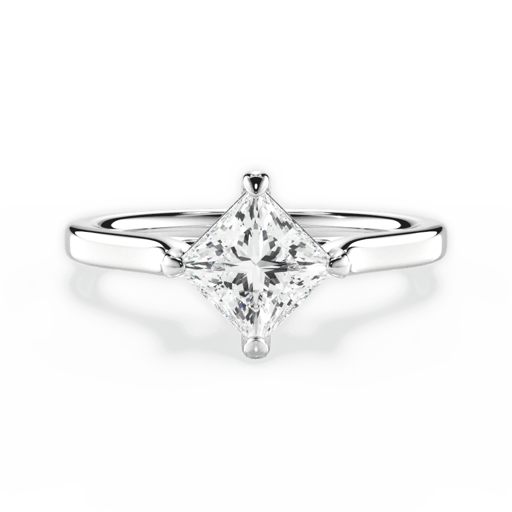 14kt White Gold/18kt White Gold/Platinum/princess/top