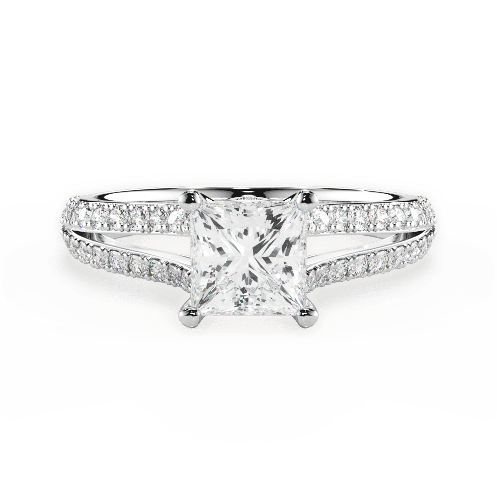 14kt White Gold/18kt White Gold/Platinum/princess/top