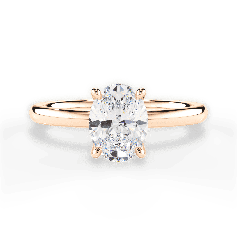 14kt Rose Gold/18kt Rose Gold/oval/top