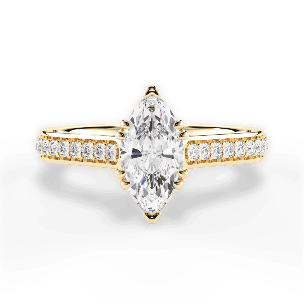 14kt Yellow Gold/18kt Yellow Gold/marquise/top