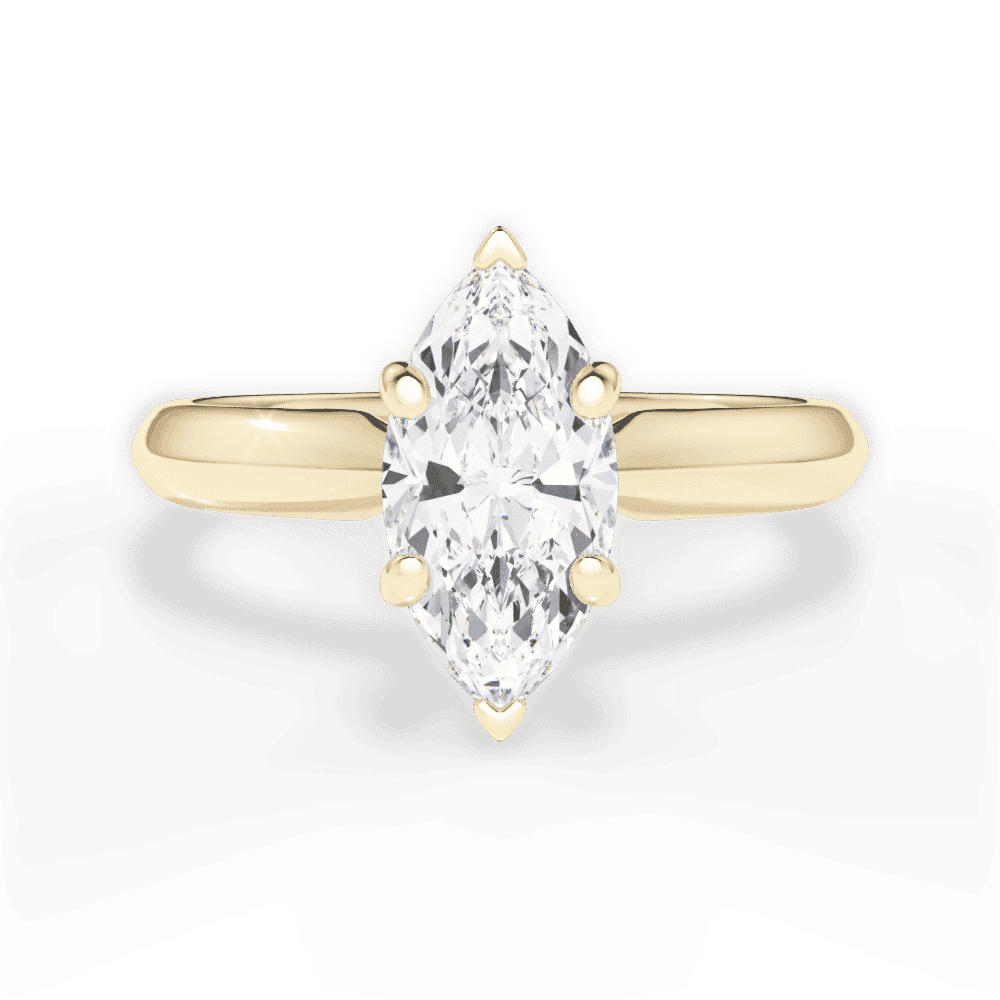 14kt Yellow Gold/18kt Yellow Gold/marquise/top
