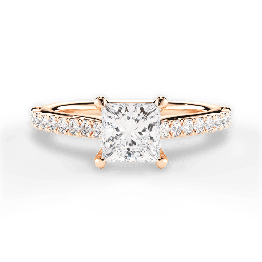 14kt Rose Gold/18kt Rose Gold/princess/top