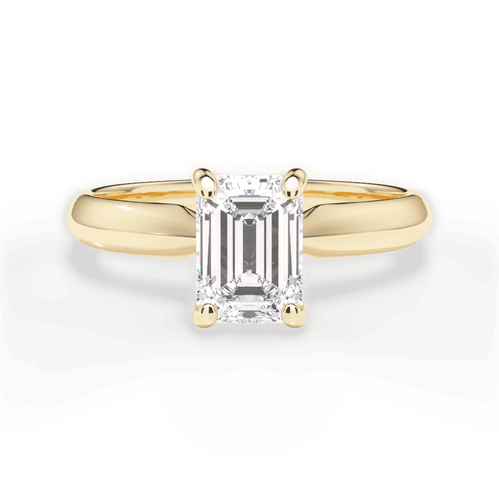 14kt Yellow Gold/18kt Yellow Gold/emerald/top