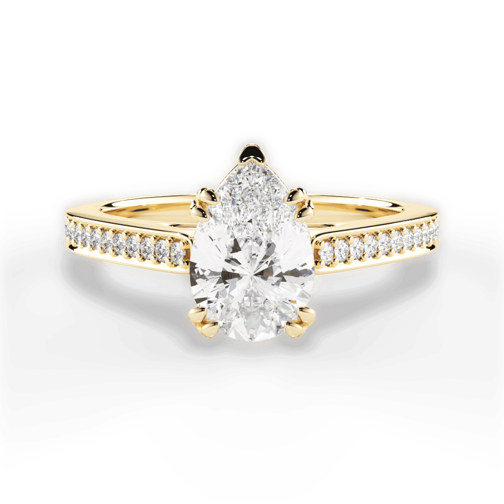 14kt Yellow Gold/18kt Yellow Gold/pear/top