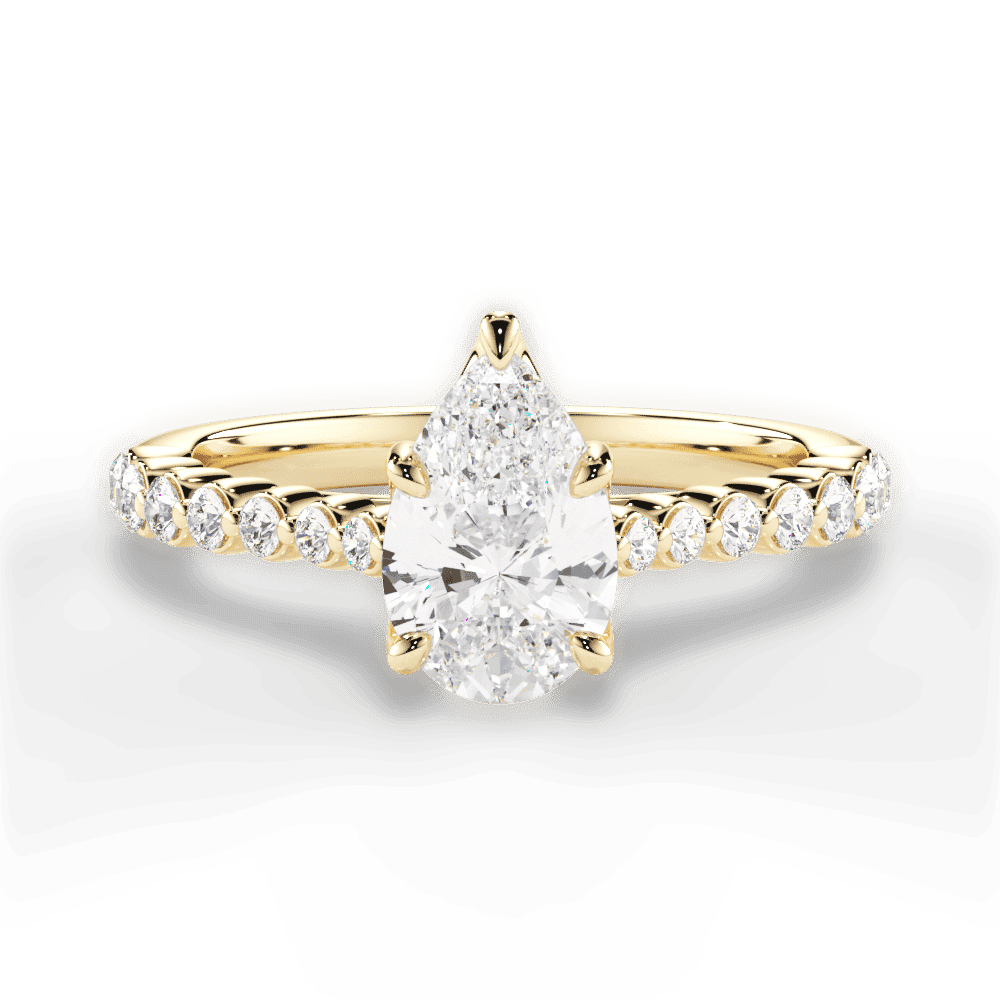 14kt Yellow Gold/18kt Yellow Gold/pear/top