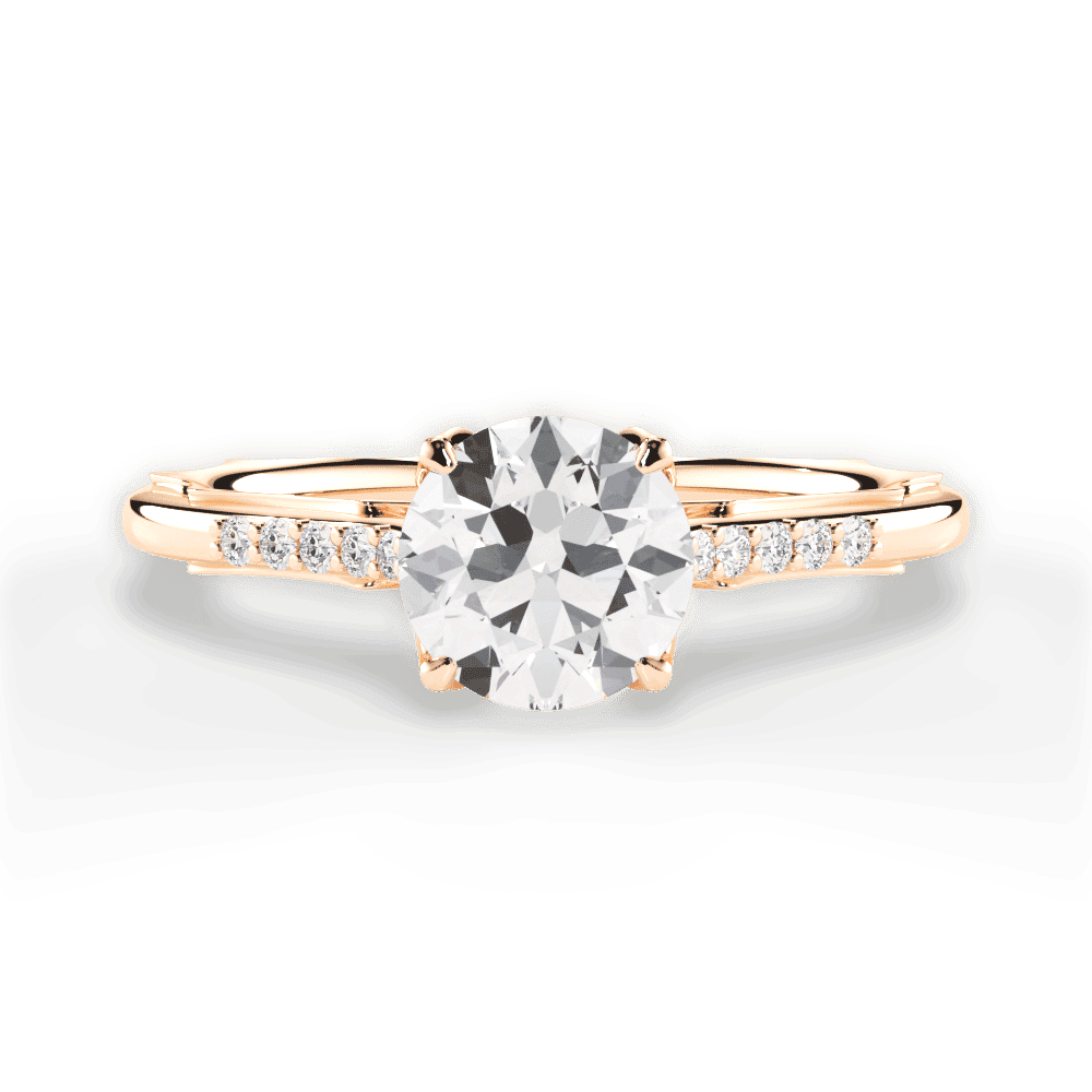 14kt Rose Gold/18kt Rose Gold/round/top