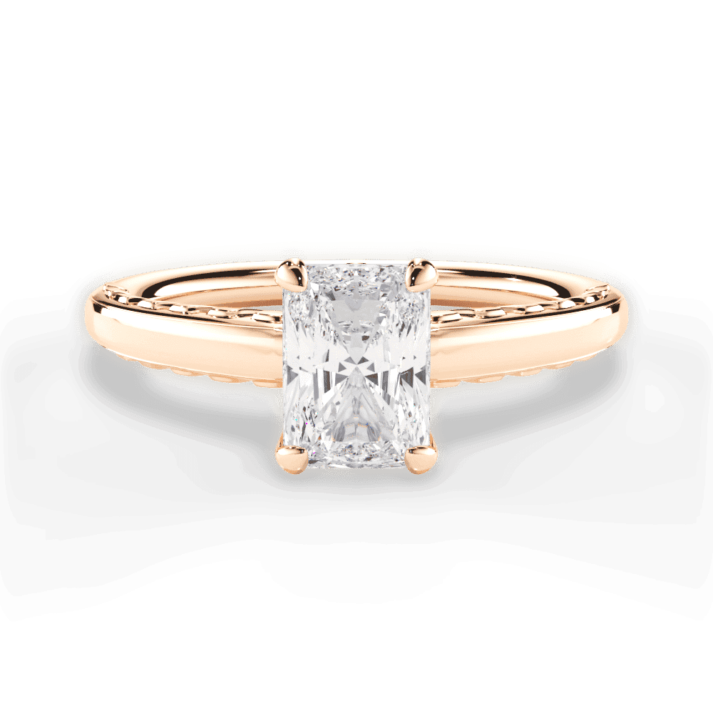 14kt Rose Gold/18kt Rose Gold/radiant/top