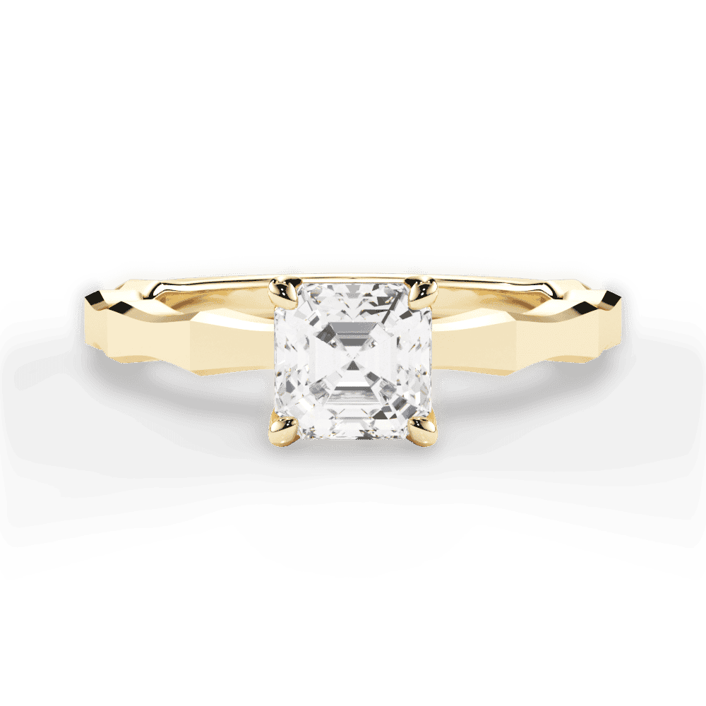 14kt Yellow Gold/18kt Yellow Gold/asscher/top