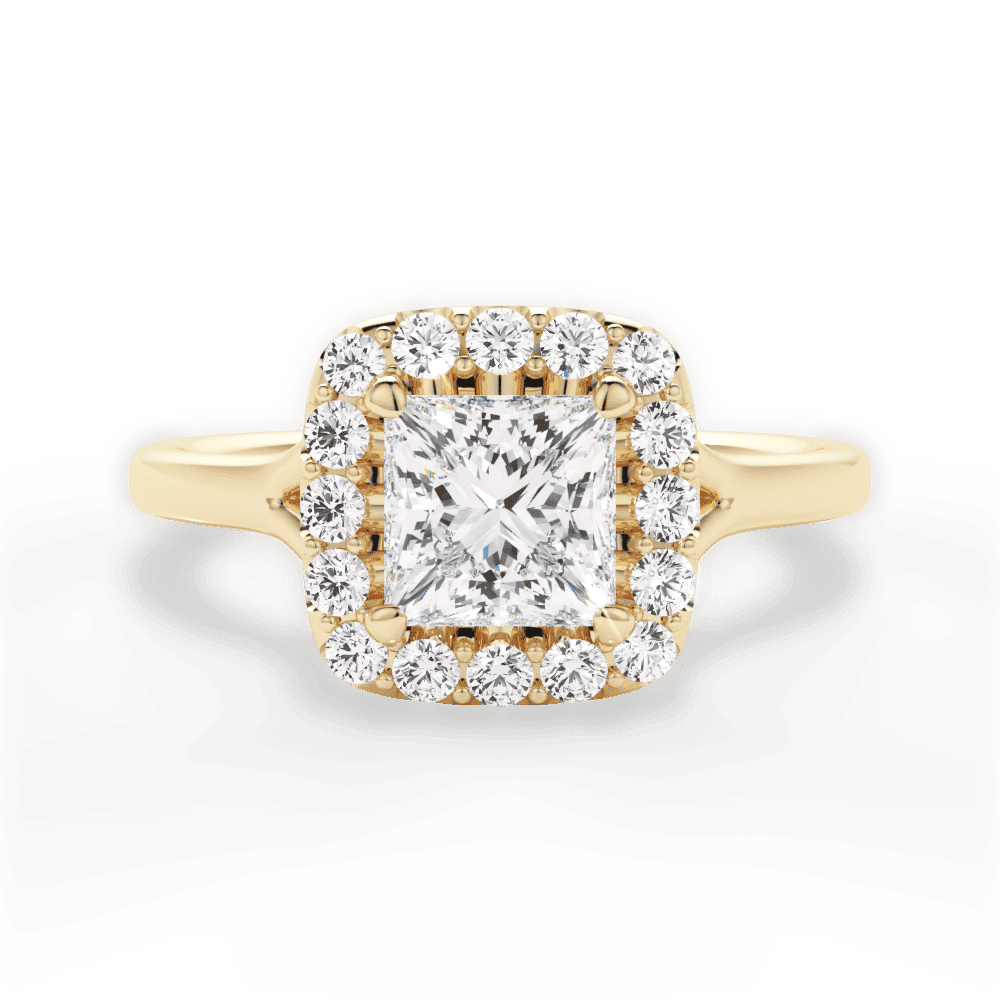 14kt Yellow Gold/18kt Yellow Gold/princess/top