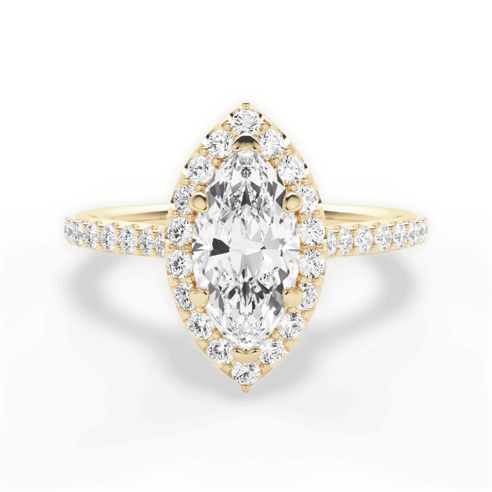 14kt Yellow Gold/18kt Yellow Gold/marquise/top
