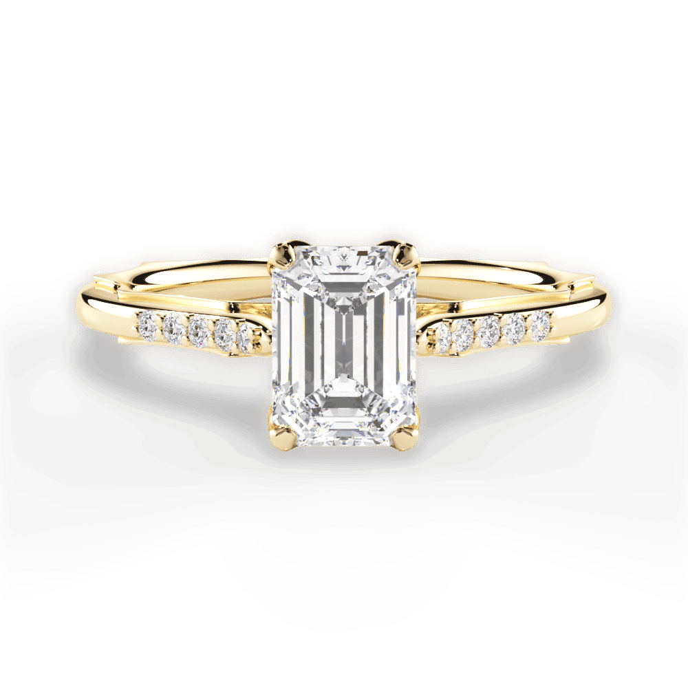 14kt Yellow Gold/18kt Yellow Gold/emerald/top