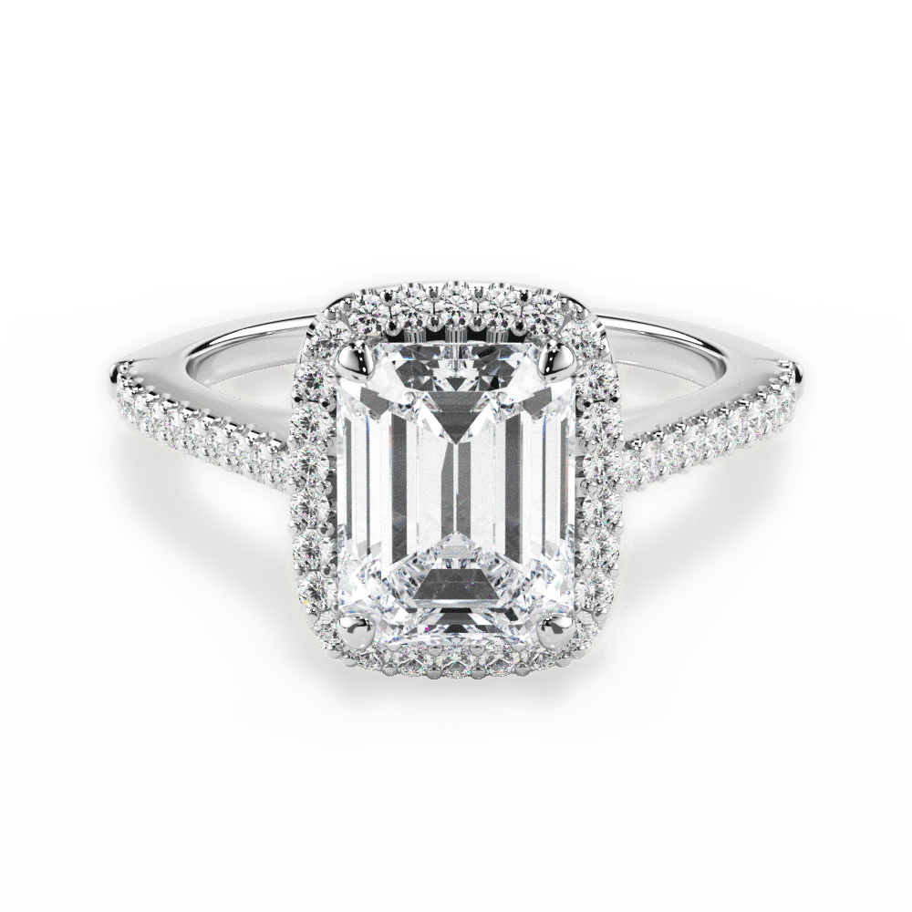 14kt White Gold/18kt White Gold/Platinum/emerald/top