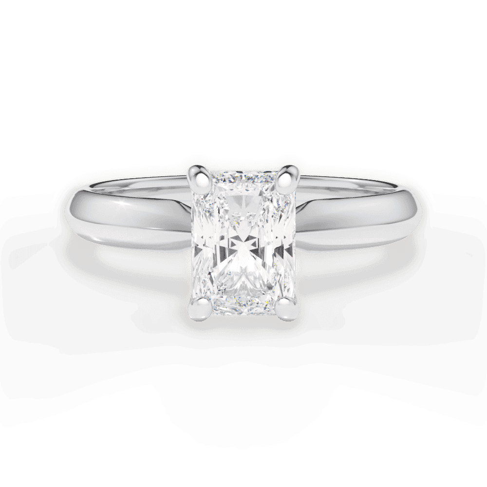 14kt White Gold/18kt White Gold/Platinum/radiant/top