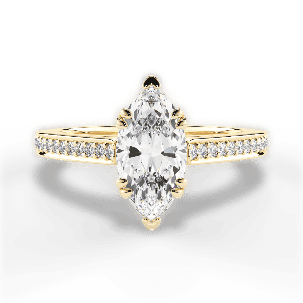 14kt Yellow Gold/18kt Yellow Gold/marquise/top