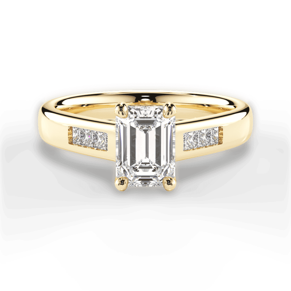 14kt Yellow Gold/18kt Yellow Gold/emerald/top