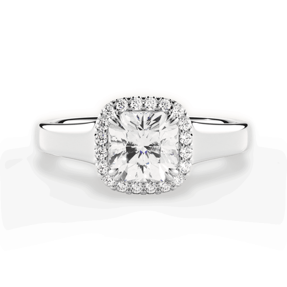 14kt White Gold/18kt White Gold/Platinum/asscher/top