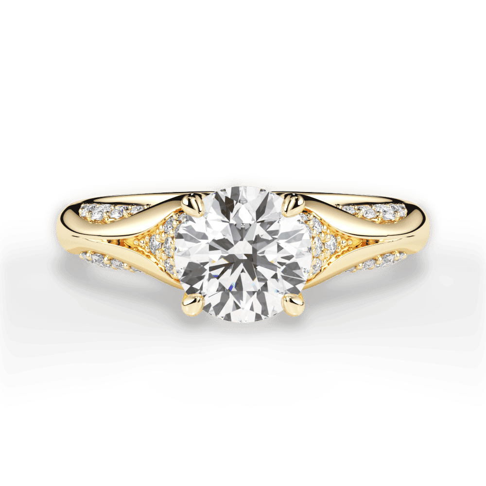 14kt Yellow Gold/18kt Yellow Gold/round/top
