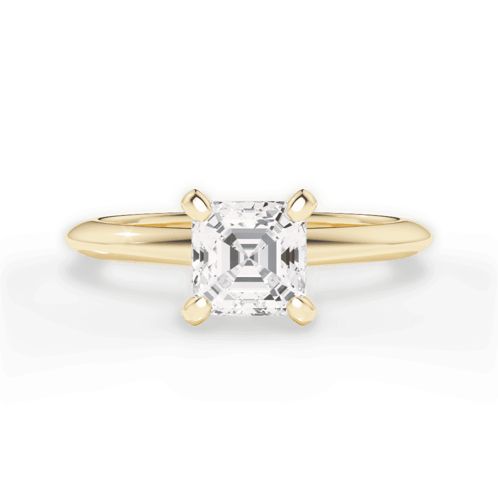 14kt Yellow Gold/18kt Yellow Gold/asscher/top