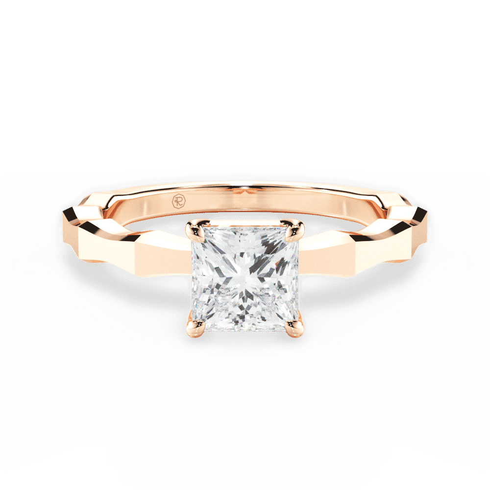 14kt Rose Gold/18kt Rose Gold/princess/top