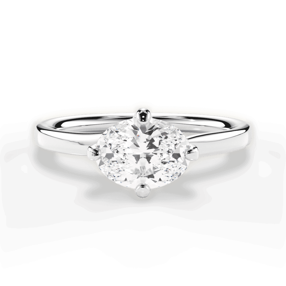 14kt White Gold/18kt White Gold/Platinum/oval/top