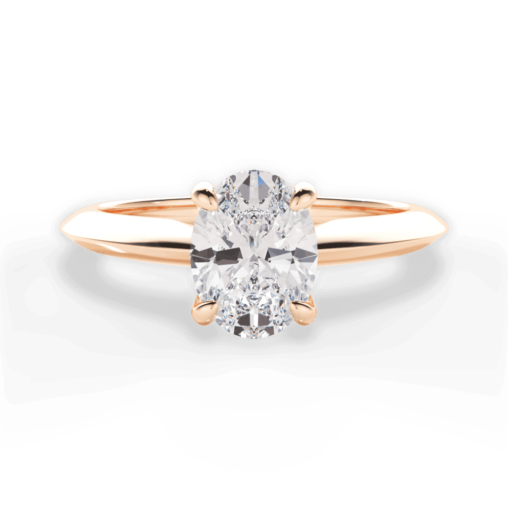 14kt Rose Gold/18kt Rose Gold/oval/top