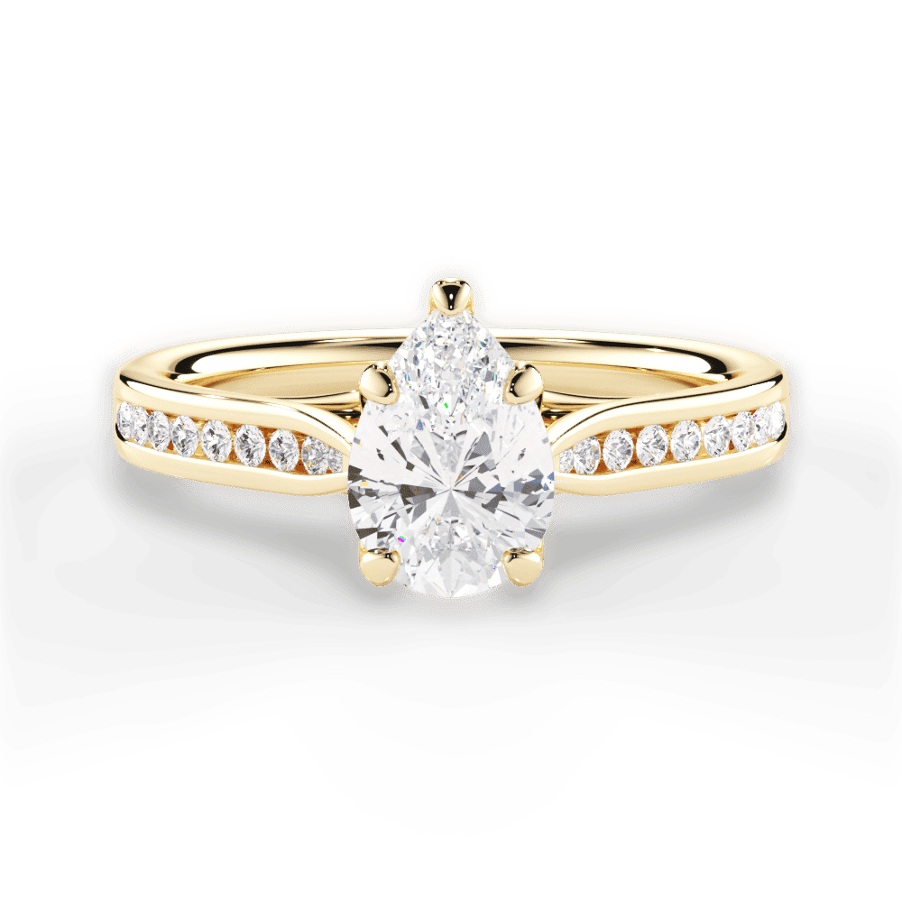 14kt Yellow Gold/18kt Yellow Gold/pear/top