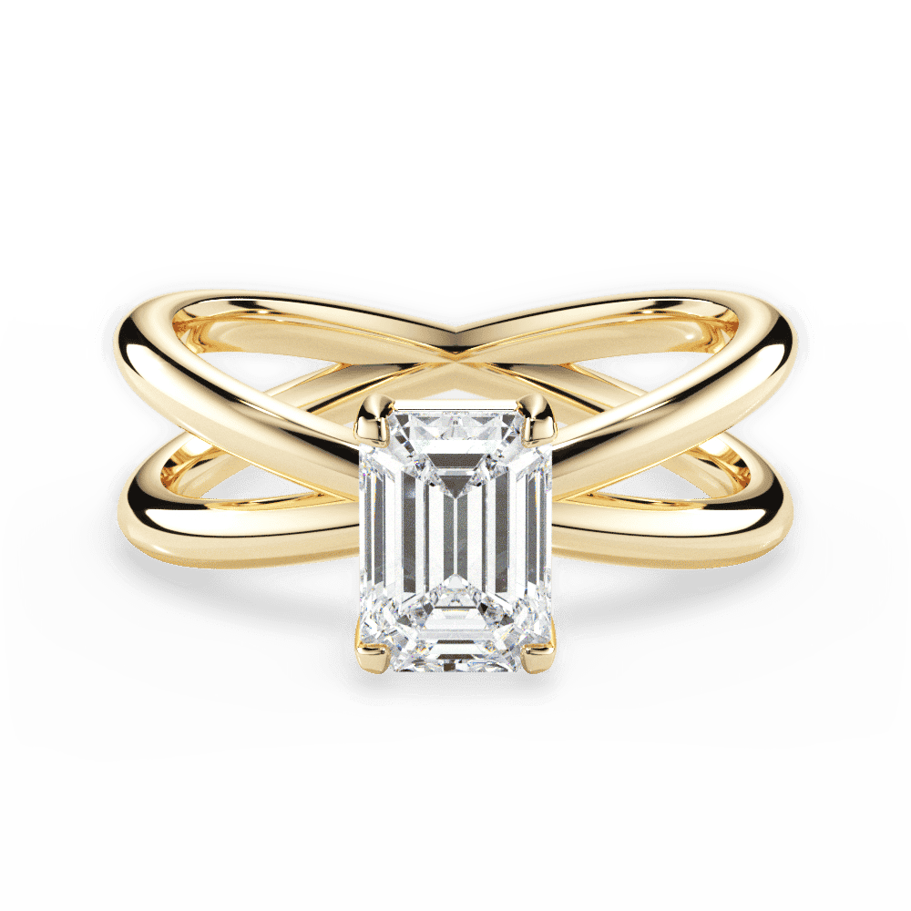 14kt Yellow Gold/18kt Yellow Gold/emerald/top