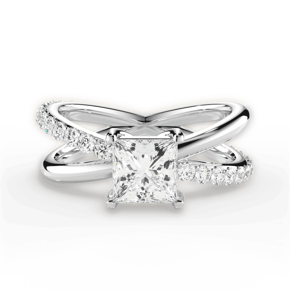 14kt White Gold/18kt White Gold/Platinum/princess/top