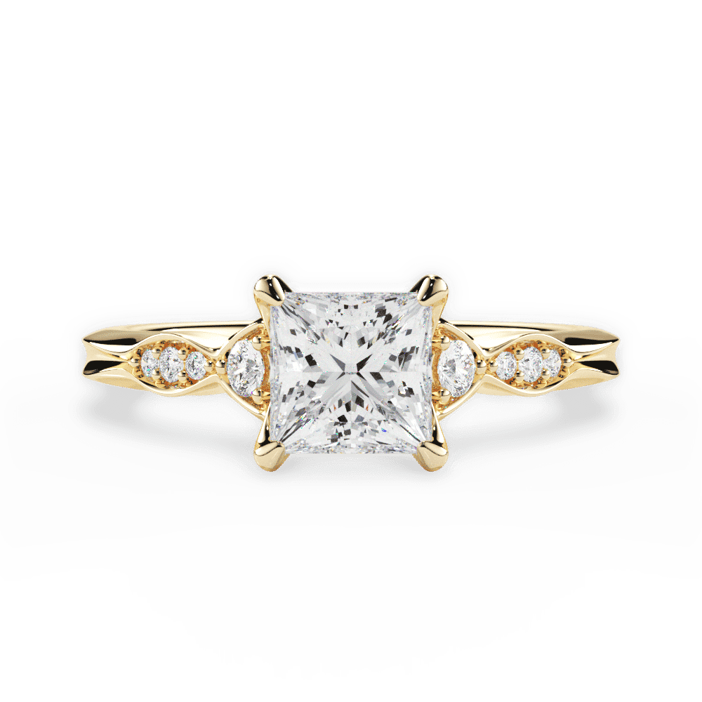 14kt Yellow Gold/18kt Yellow Gold/princess/top