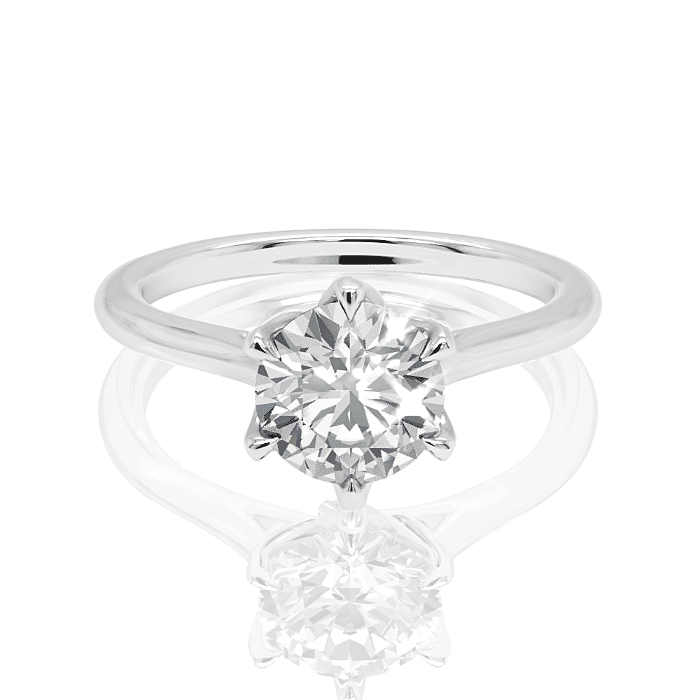 14kt white gold/18kt white gold/platinum/round/top
