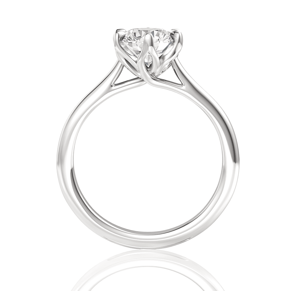 14kt white gold/18kt white gold/platinum/round/front
