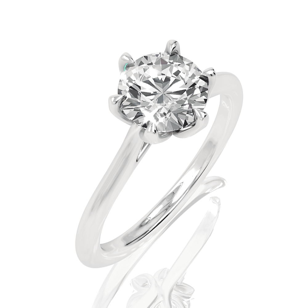 14kt white gold/18kt white gold/platinum/round/side