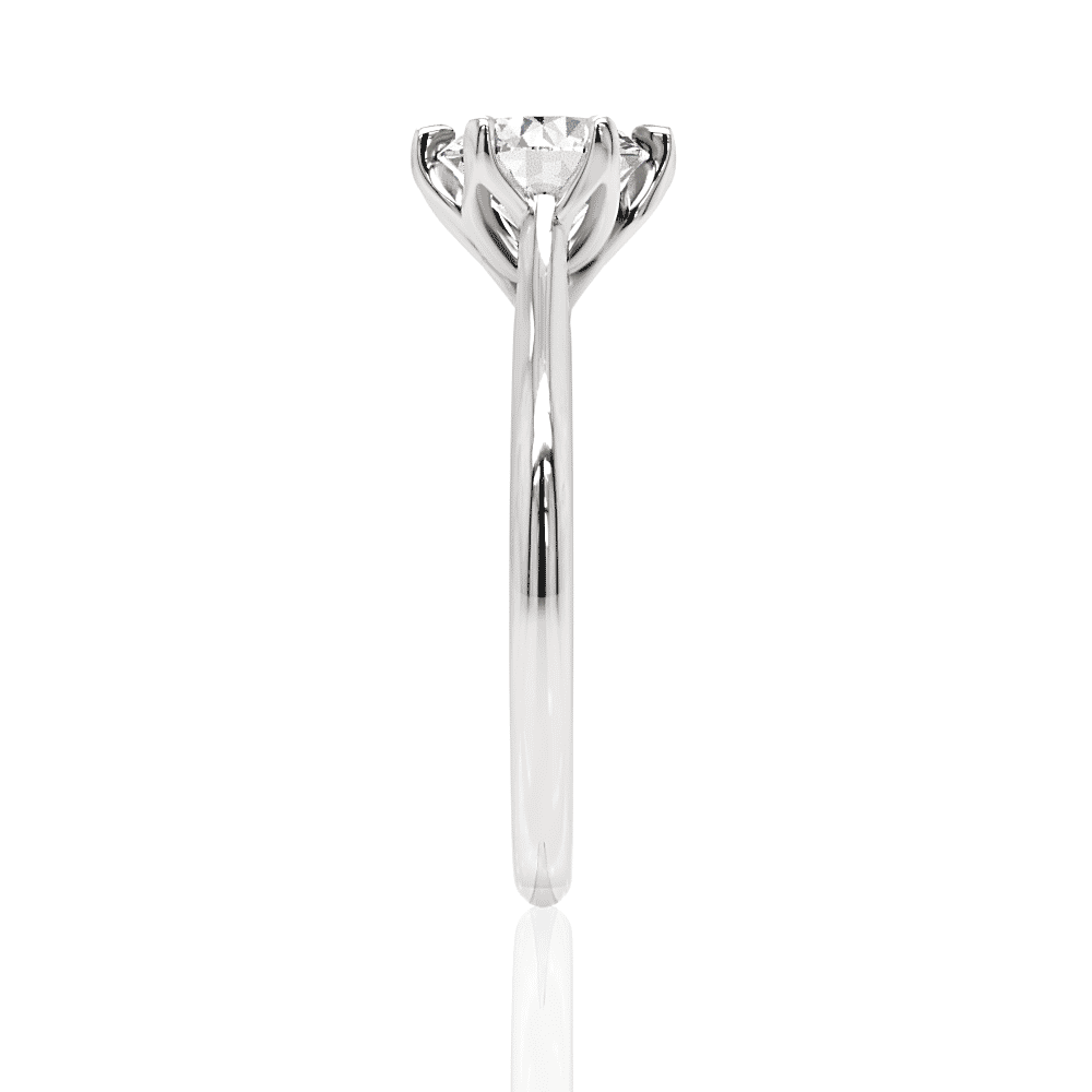 14kt white gold/18kt white gold/platinum/round/perspective