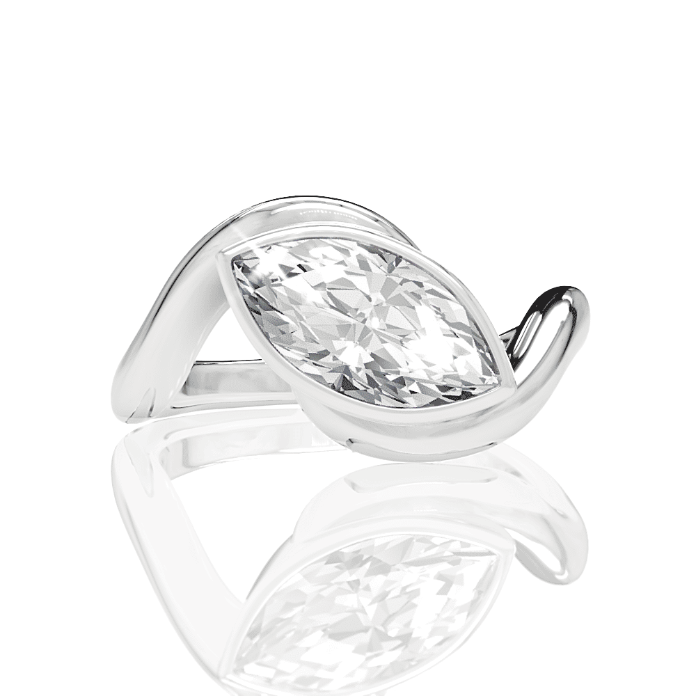 14kt white gold/18kt white gold/platinum/marquise/top
