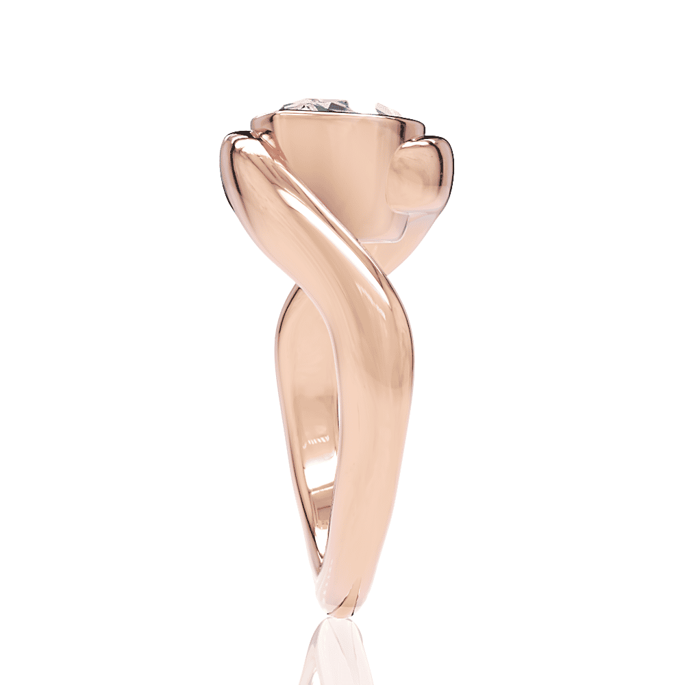 18kt rose gold/marquise/perspective