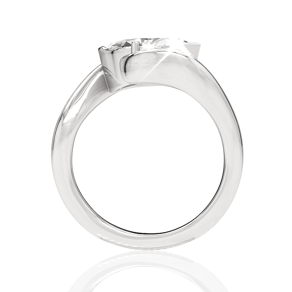 14kt white gold/18kt white gold/platinum/marquise/side