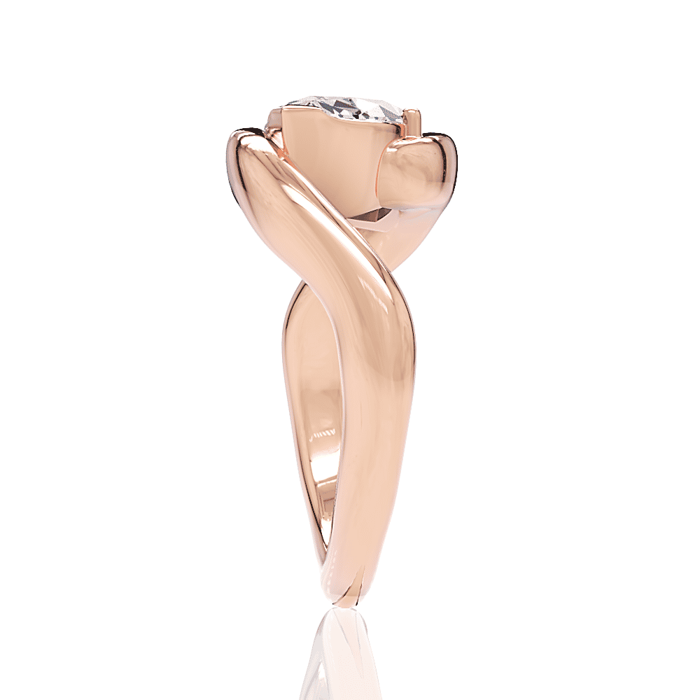 18kt rose gold/marquise/perspective