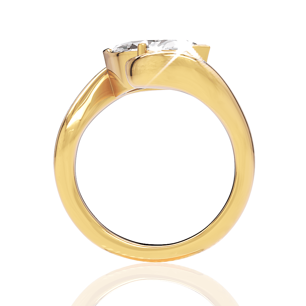 14kt yellow gold/18kt yellow gold/marquise/side
