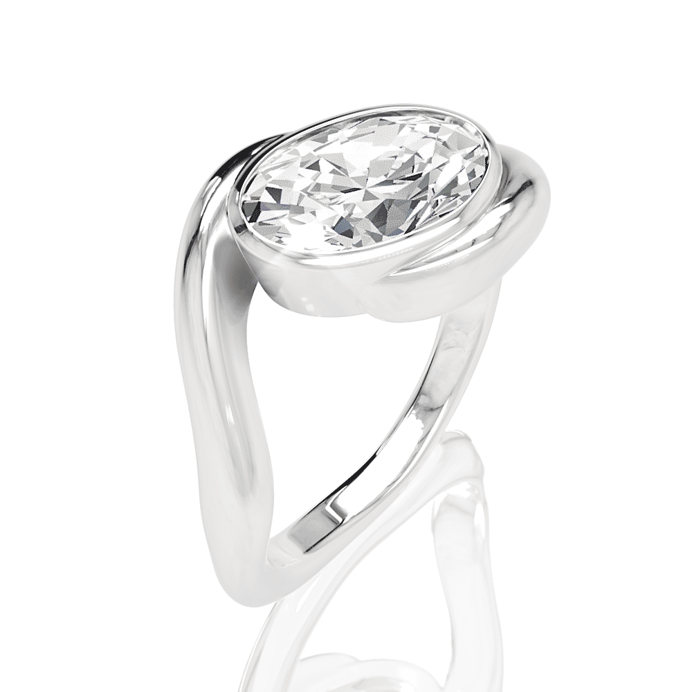 14kt white gold/18kt white gold/platinum/oval/front