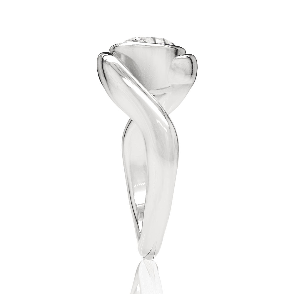 14kt white gold/18kt white gold/platinum/oval/perspective