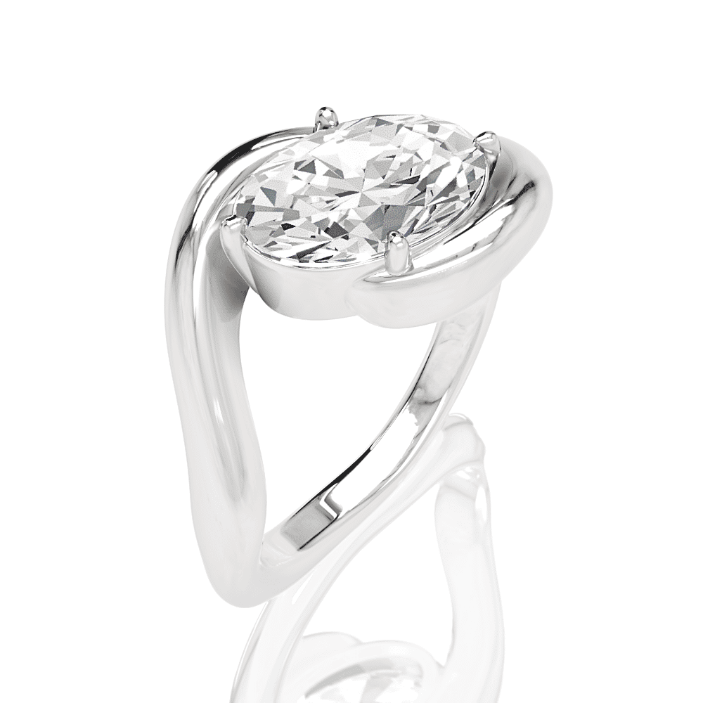 14kt white gold/18kt white gold/platinum/oval/front