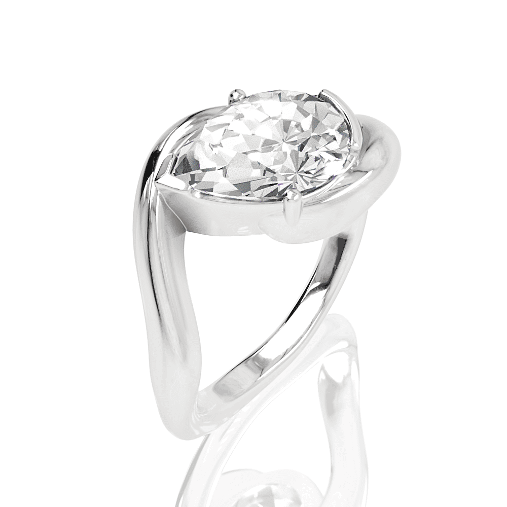 14kt white gold/18kt white gold/platinum/pear/front