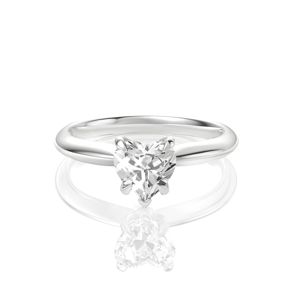 14kt white gold/18kt white gold/platinum/heart/top