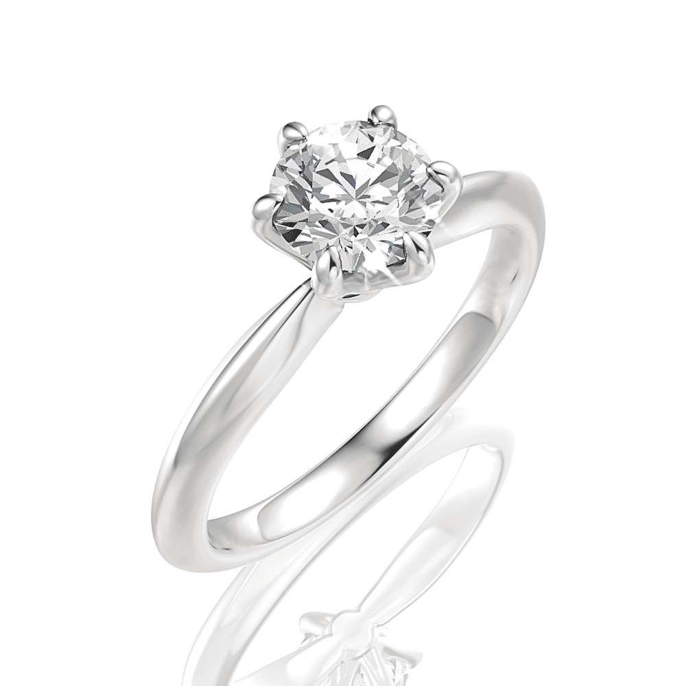 14kt white gold/18kt white gold/platinum/round/perspective