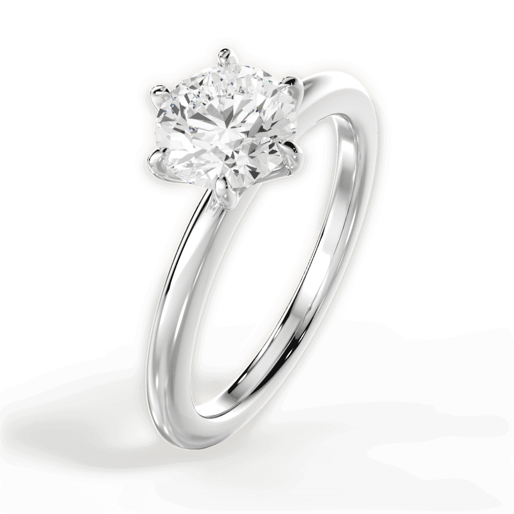 14kt white gold/18kt white gold/platinum/round/perspective