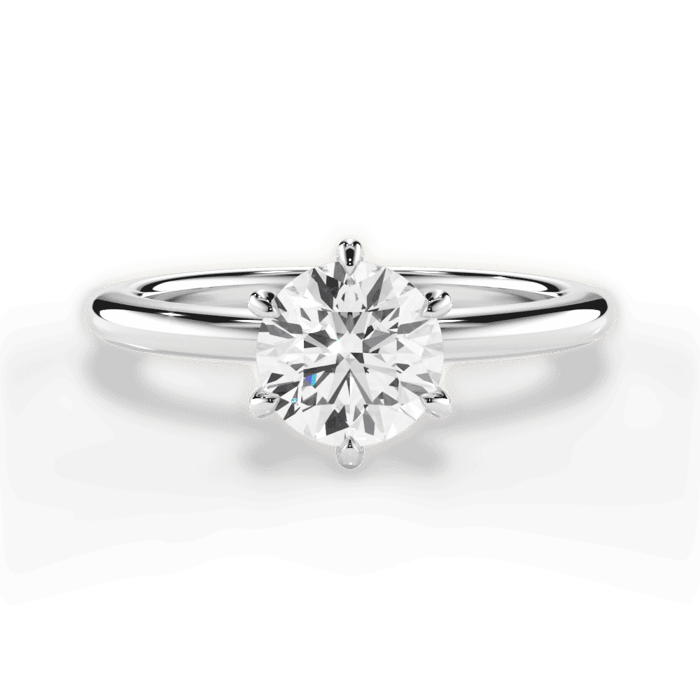 14kt white gold/18kt white gold/platinum/round/top