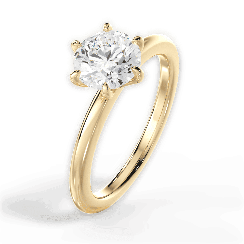 18kt yellow gold/round/perspective