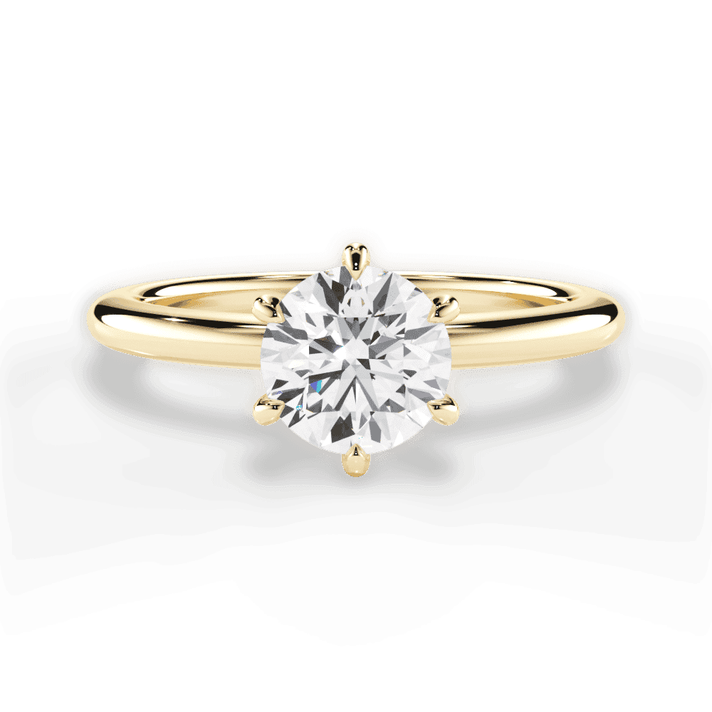 18kt yellow gold/round/top
