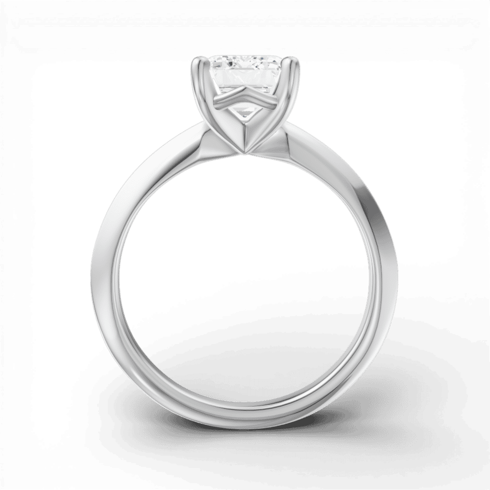 14kt white gold/18kt white gold/platinum/emerald/front