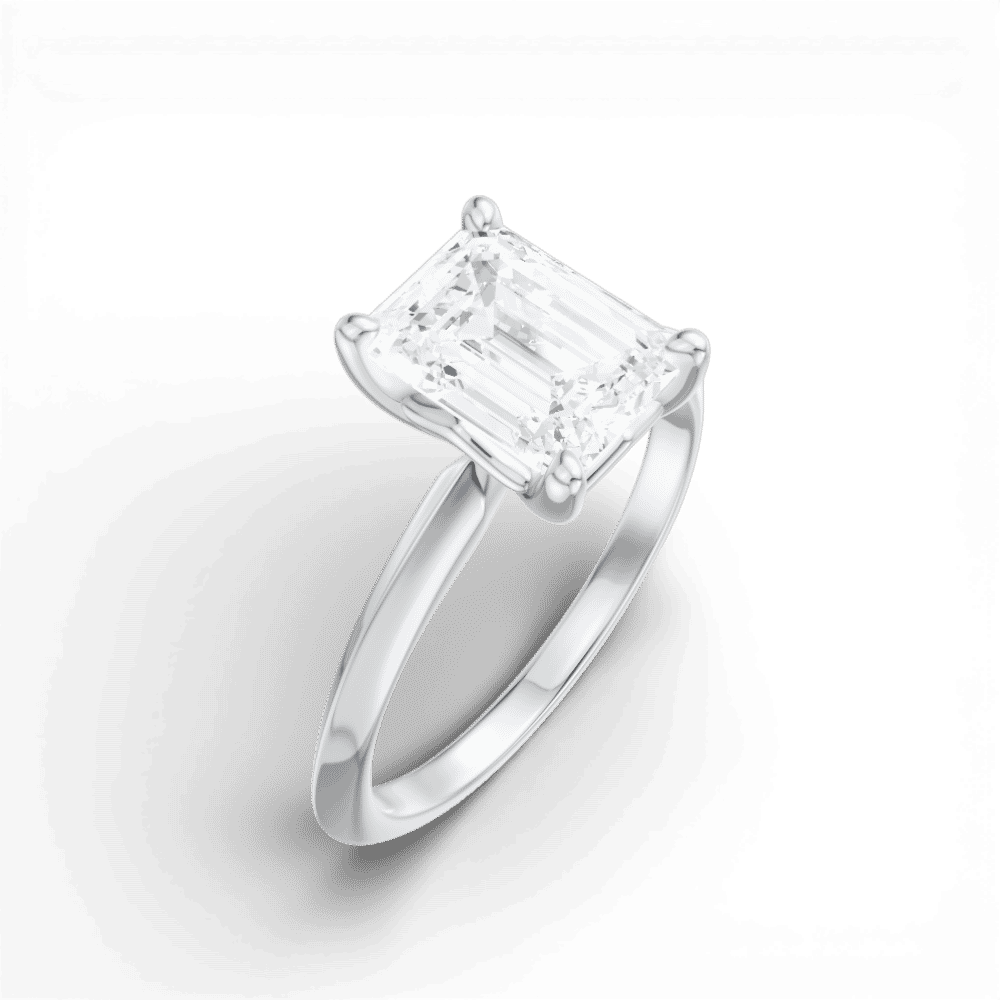 14kt white gold/18kt white gold/platinum/emerald/perspective